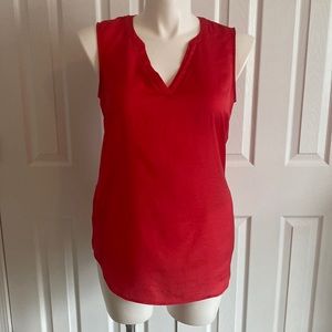 Cabi Rose Top sleeveless blouse in hibiscus red size  Medium, NWOT